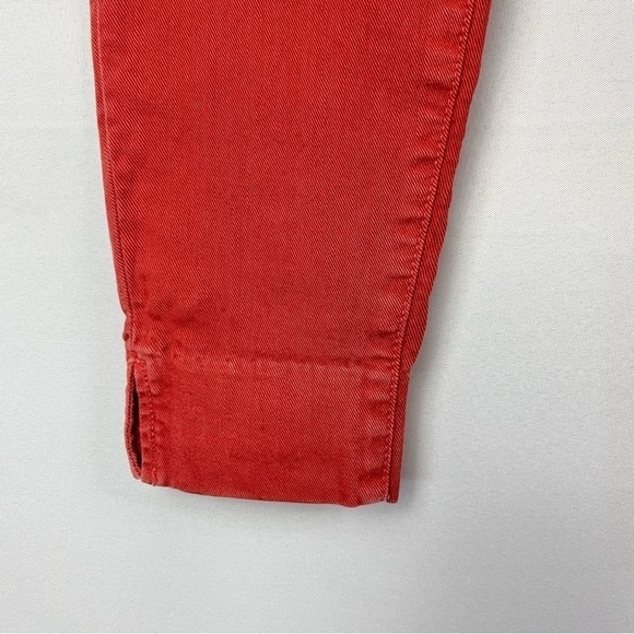 Current/Elliott The Slit Stiletto Paprika Red Orange Low Rise Skinny Jeans 24 - Picture 3 of 4